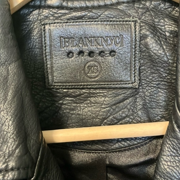Blank NYC Black Vegan Leather Gold Jacket - Picture 2 of 7